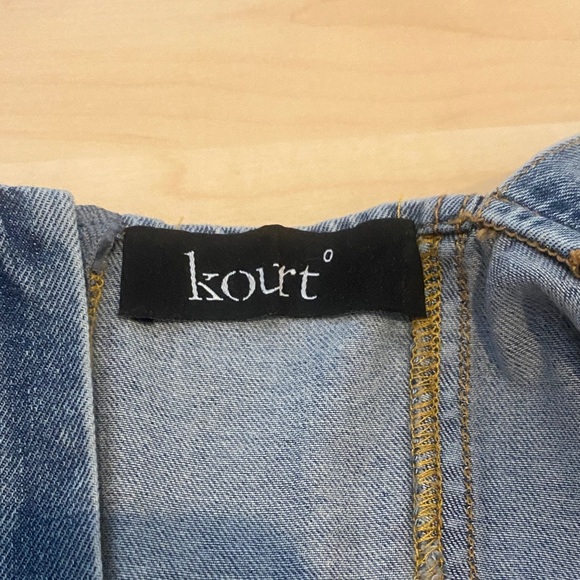 Kourt Denim Bustier Country Western Mini Dress Size S/M - Picture 2 of 5